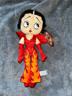 Betty Boop Flame Outfit Plush NWT